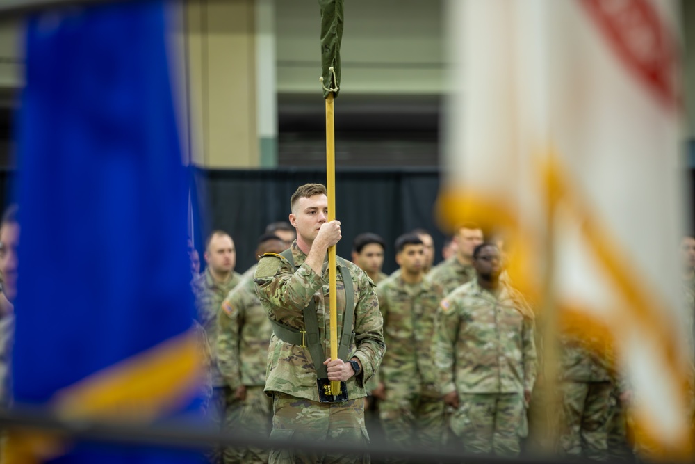 Family and Friends sends off Mass Guard Infantry Battalion for deployment