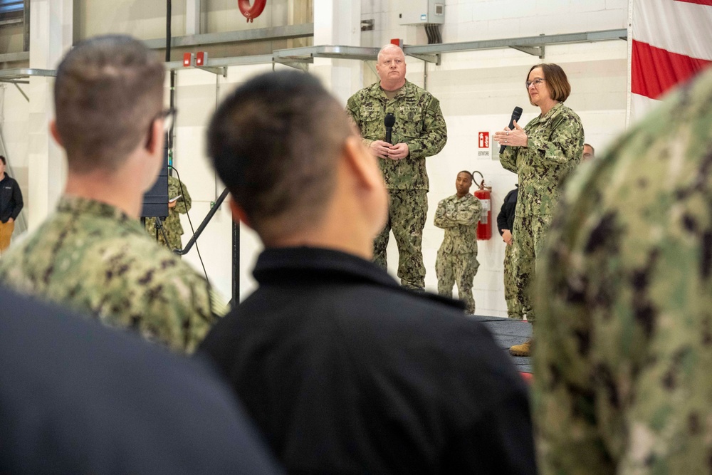 CNO and MCPON visit Sailors at NAS Sigonella