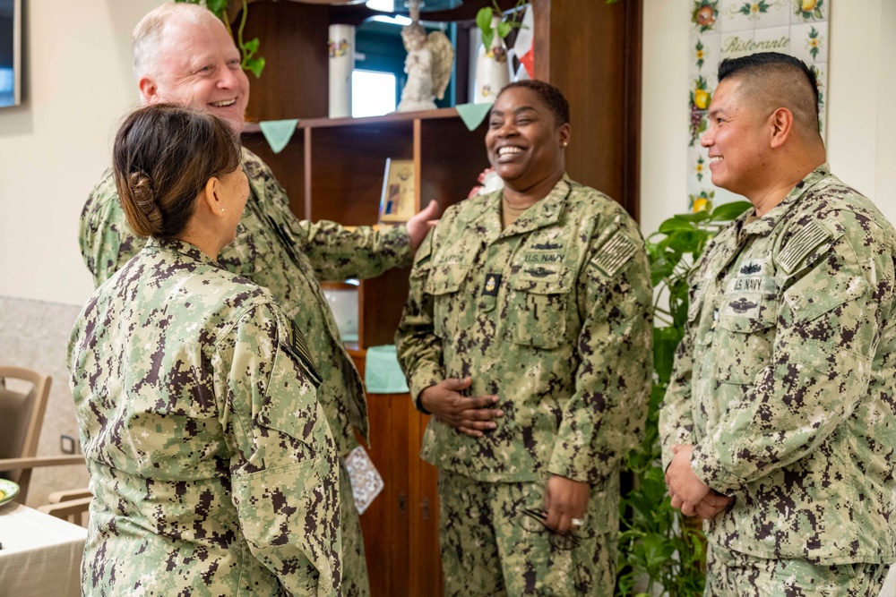 CNO and MCPON visit Sailors at NAS Sigonella