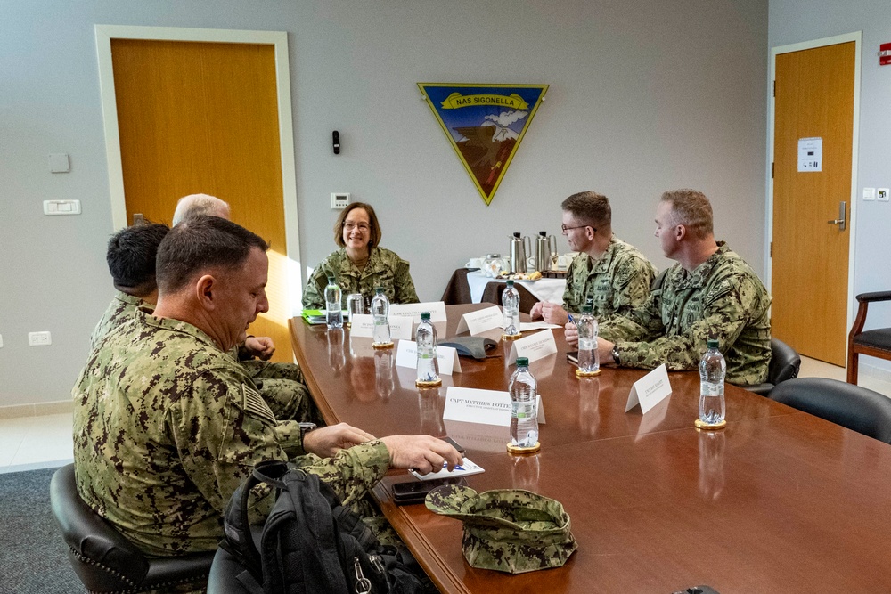 CNO and MCPON visit Sailors at NAS Sigonella