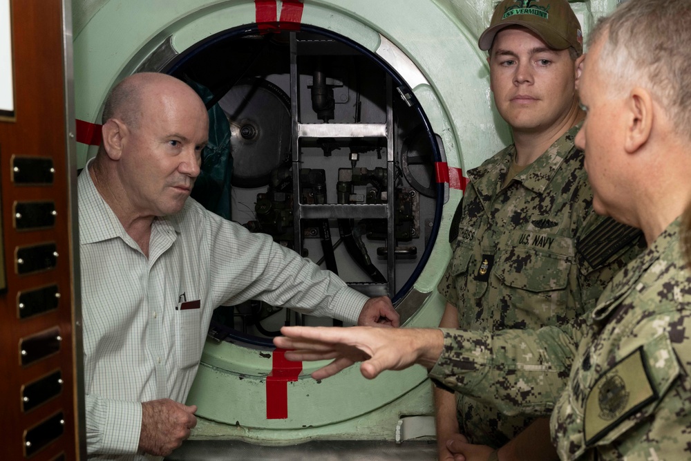 Greg Moriarty, Australian Secretary of the Department of Defence, Visits USS Vermont