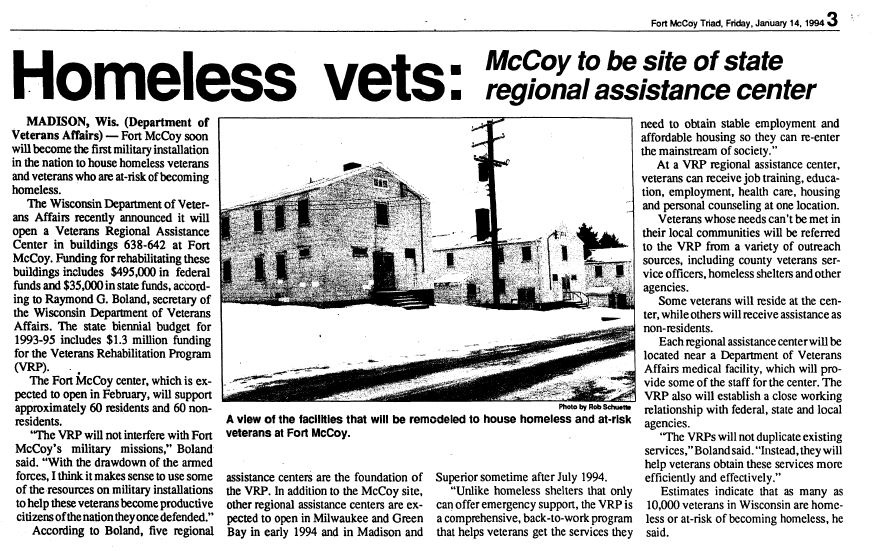 This Month in Fort McCoy History — January 2024