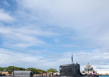 USS North Carolina departs U.S. Naval Base Guam