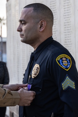 Marine veteran, SDPD Patrol Sergeant receives Purple Heart medal