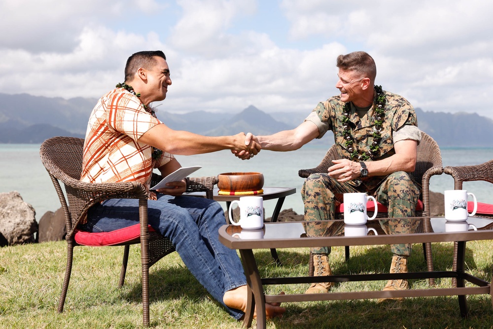 Real Talk: U.S. Marine Corps Col. Jeremy Beaven meets with Kamaka Pili for “Aloha Authentic” news segment