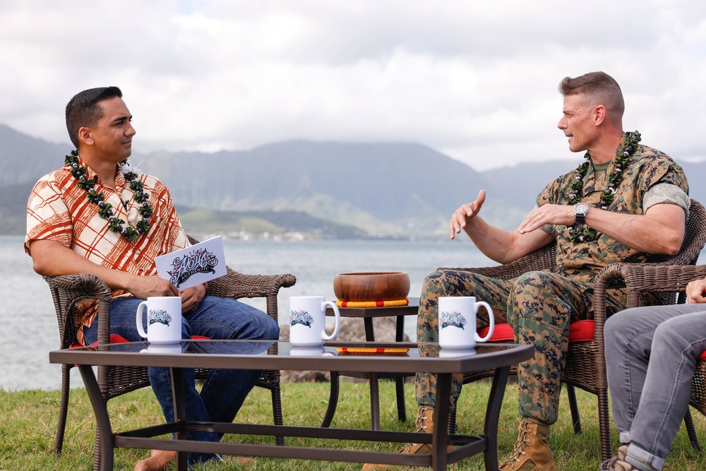 Real Talk: U.S. Marine Corps Col. Jeremy Beaven meets with Kamaka Pili for “Aloha Authentic” news segment