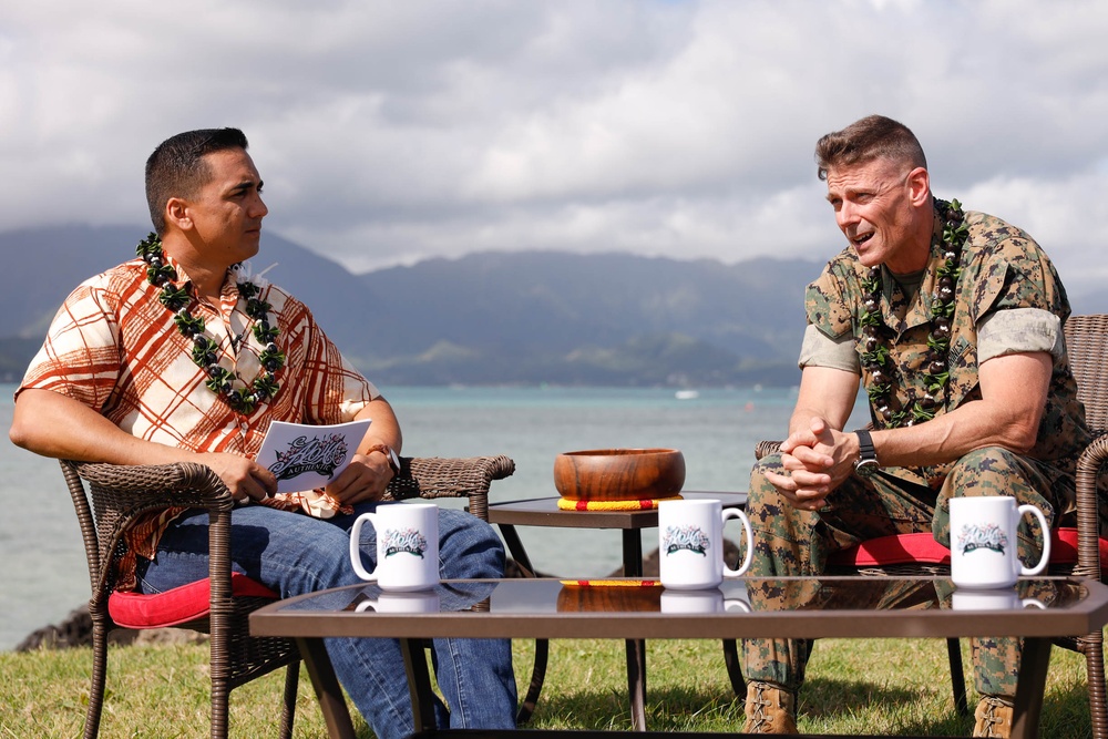 Real Talk: U.S. Marine Corps Col. Jeremy Beaven meets with Kamaka Pili for “Aloha Authentic” news segment