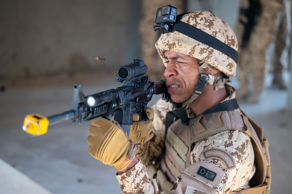 FASTCENT and Bahrain Defense Force Conduct Room Clearing Training during Exercise Diamond Defender 24