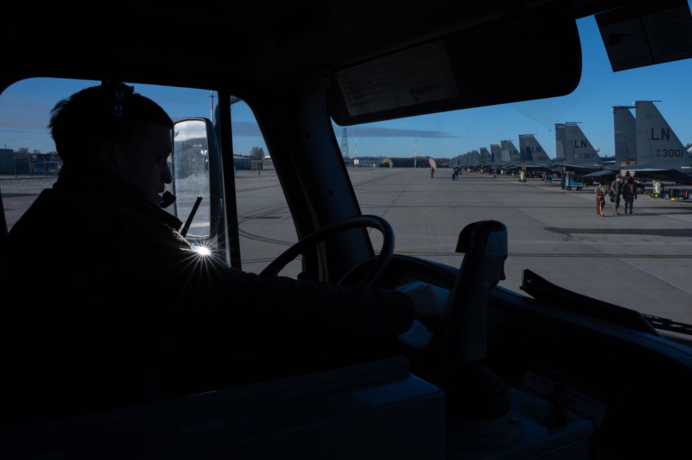 De-icing procedures at RAF Lakenheath