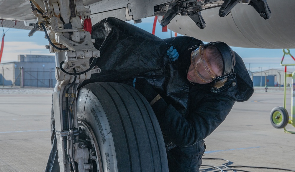 De-icing procedures at RAF Lakenheath