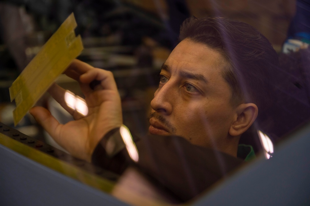 Sailor Conducts Maintenance Aboard USS Carl Vinson (CVN 70)