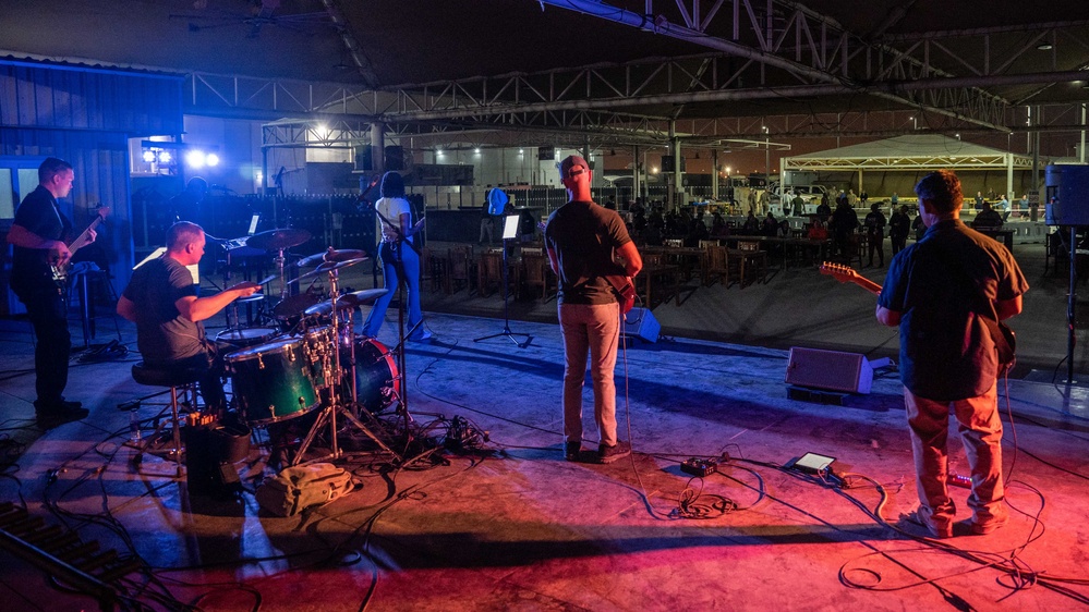 AFCENT Band performs for deployed troops