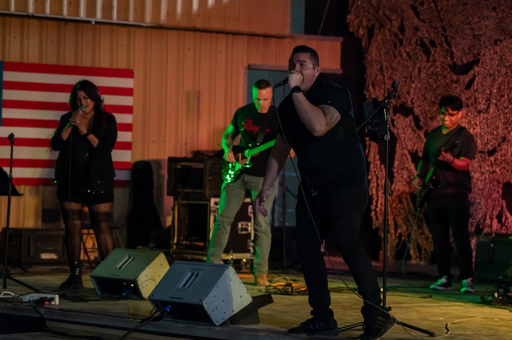 Airmen, Soldiers perform for deployed troops