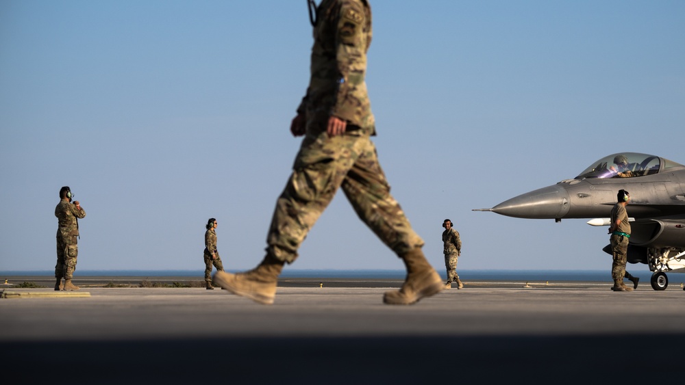 F-16s launch from U.S. CENTCOM AOR