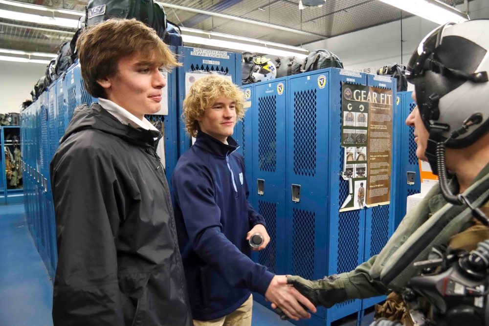 Local High School Essay Contest Winners Tour VFA-106