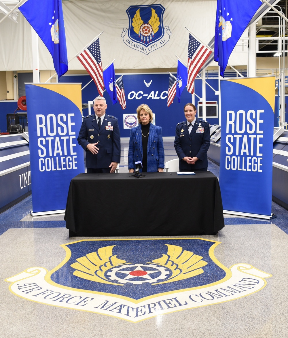 Tinker Air Force Base Celebrates Educational Partnership with Rose State College