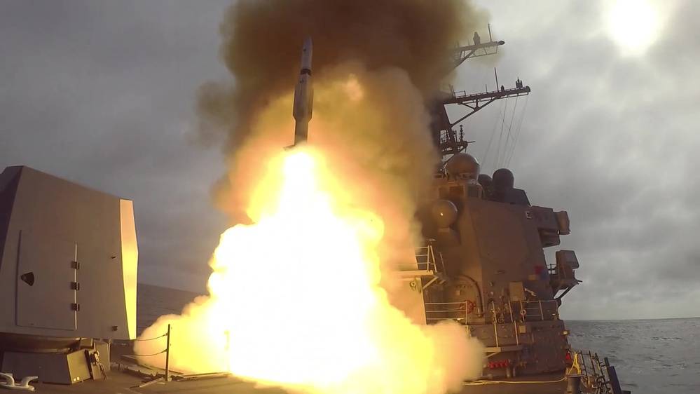 USS Spruance conducts live-fire exercise