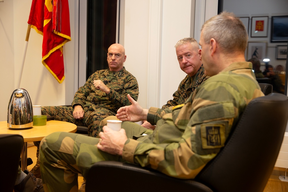 Commanding Generals of U.S. Marine Corps Forces Europe and Africa, along with II Marine Expeditionary Force, Visit Norwegian Army for NATO Exercise Nordic Response 24 Preparations