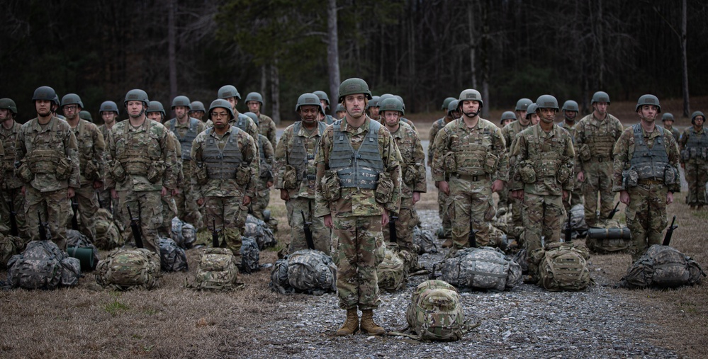 Officer Candidates ruck at the Talladega Superspeedway