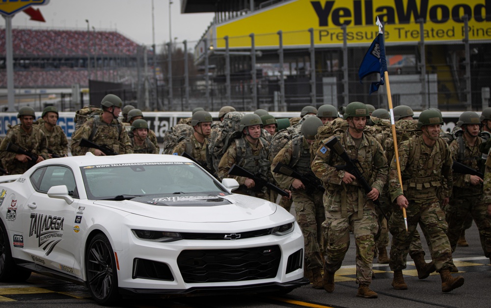 Officer Candidates ruck at the Talladega Superspeedway