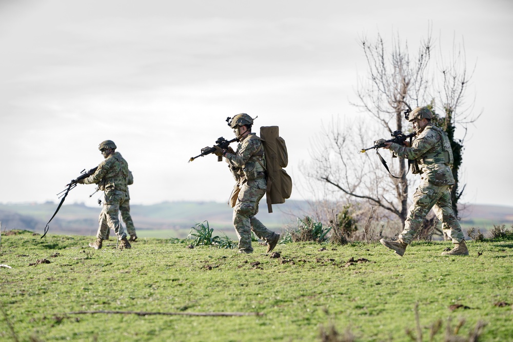 Sky Soldiers Conduct A Blank and Live Fire Exercise During Repel Resolve II