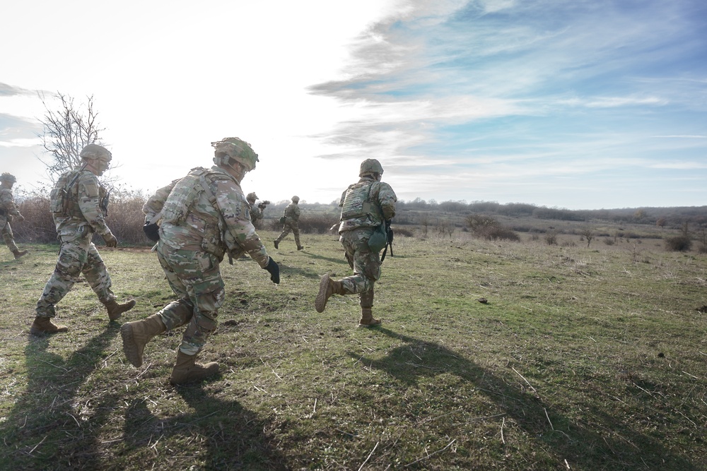 Sky Soldiers Conduct A Blank and Live Fire Exercise During Repel Resolve II