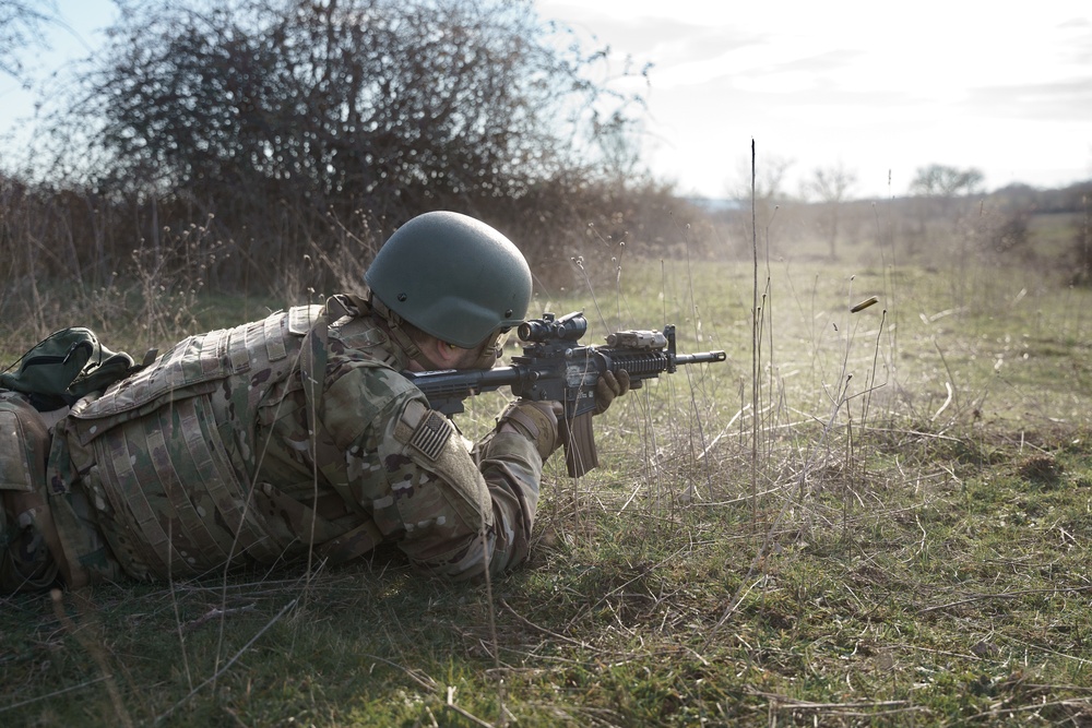 Sky Soldiers Conduct A Blank and Live Fire Exercise During Repel Resolve II