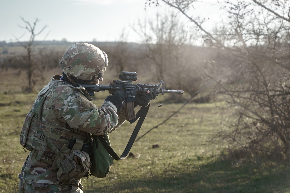 Sky Soldiers Conduct A Blank and Live Fire Exercise During Repel Resolve II