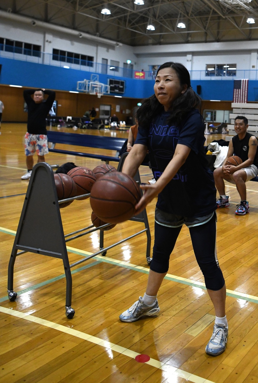 Competitors come out for intramural 3-point shootout event at Camp Zama