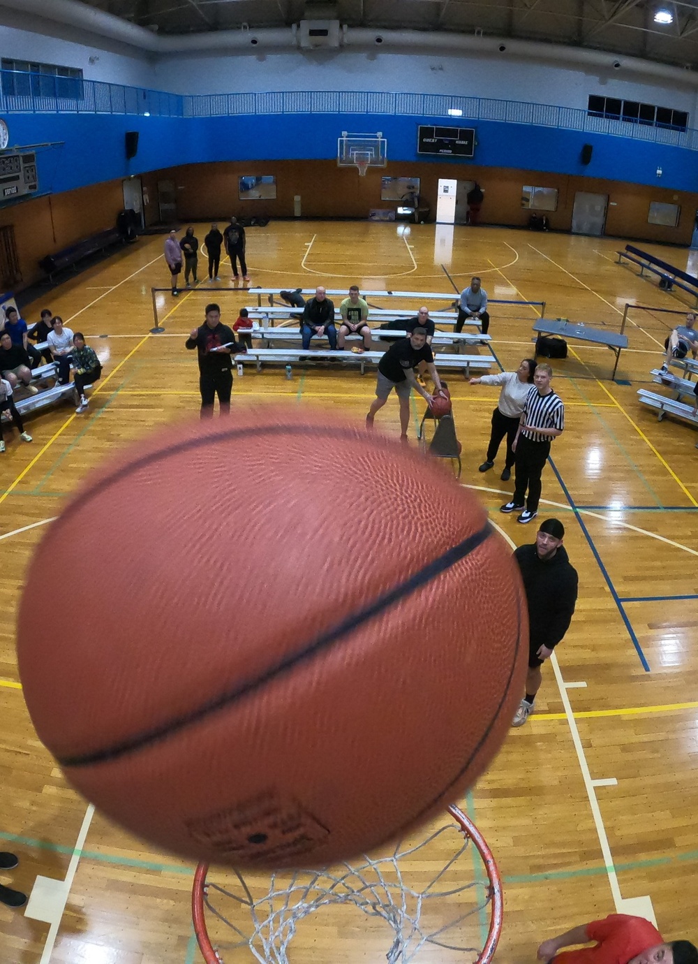 Competitors come out for intramural 3-point shootout event at Camp Zama