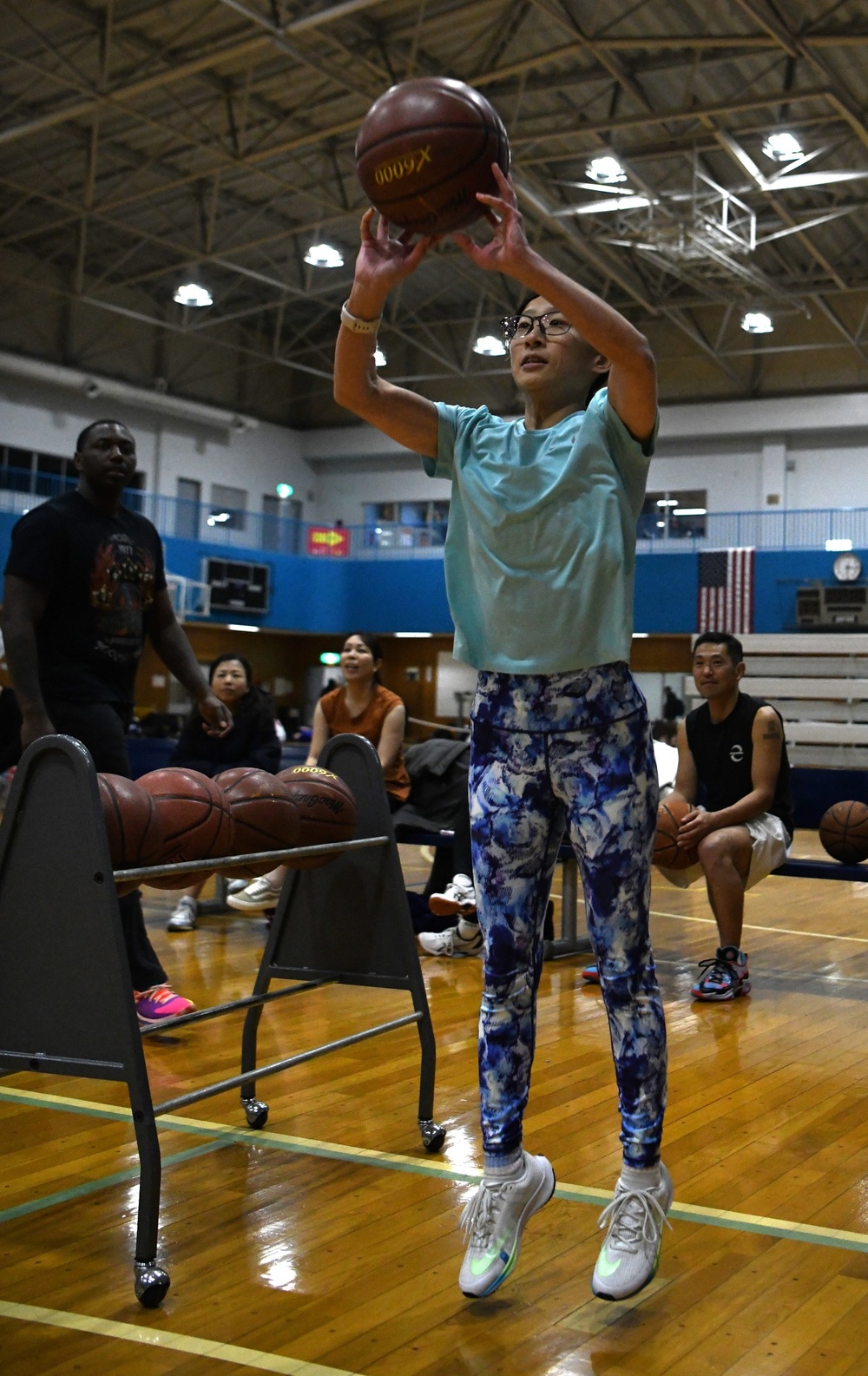 Competitors come out for intramural 3-point shootout event at Camp Zama