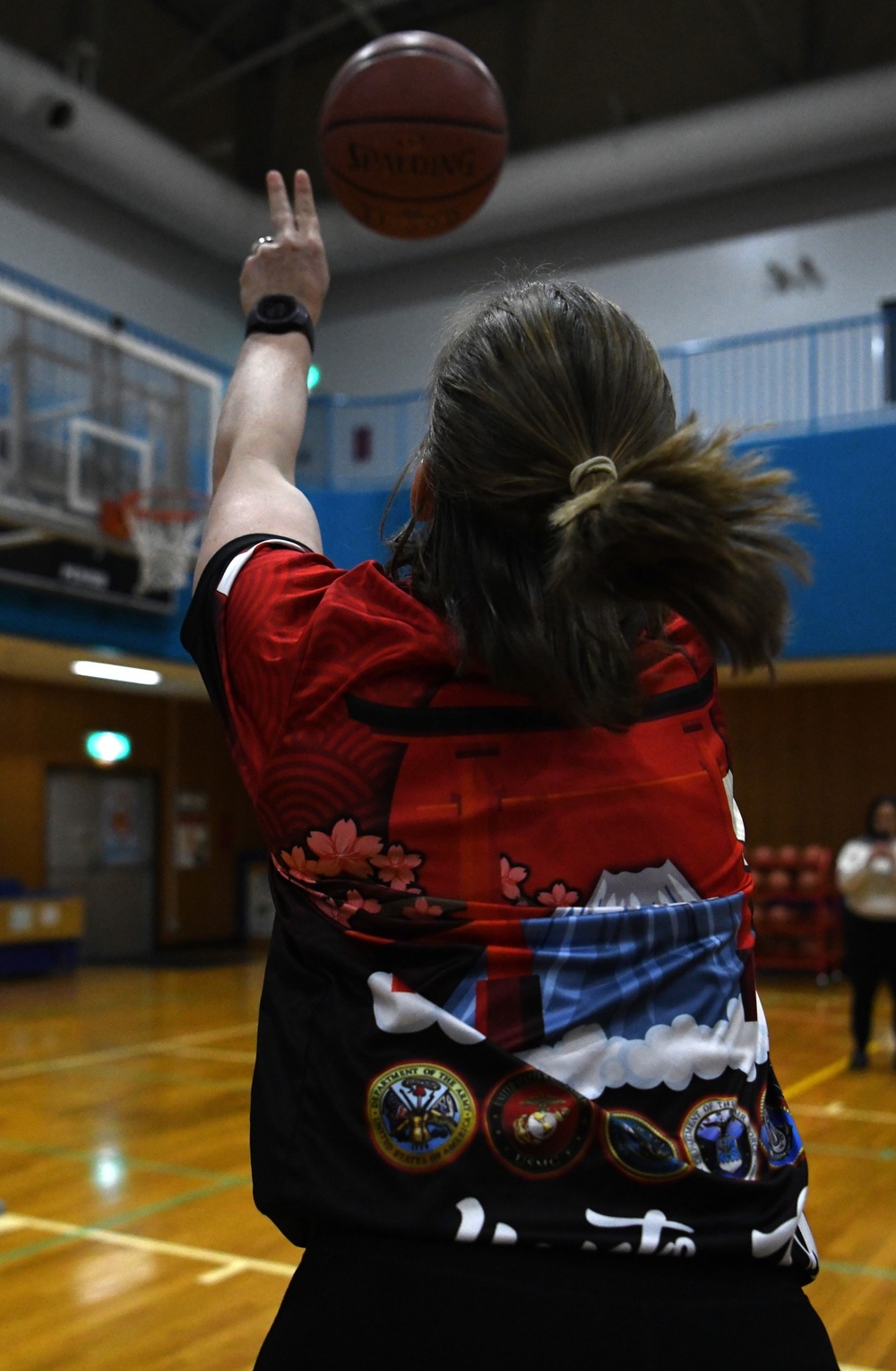 Competitors come out for intramural 3-point shootout event at Camp Zama