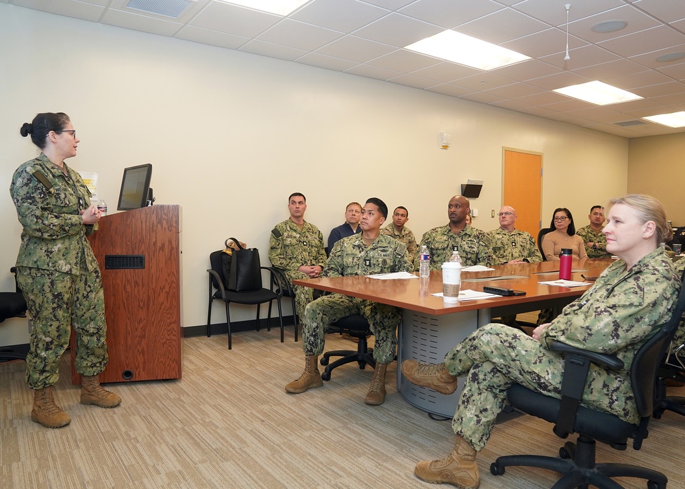 BUMED FORCM Mangaran visits Naval Medical Research Unit San Antonio