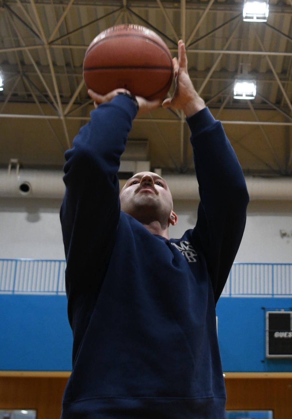 Competitors come out for intramural free throw shootout event at Camp Zama