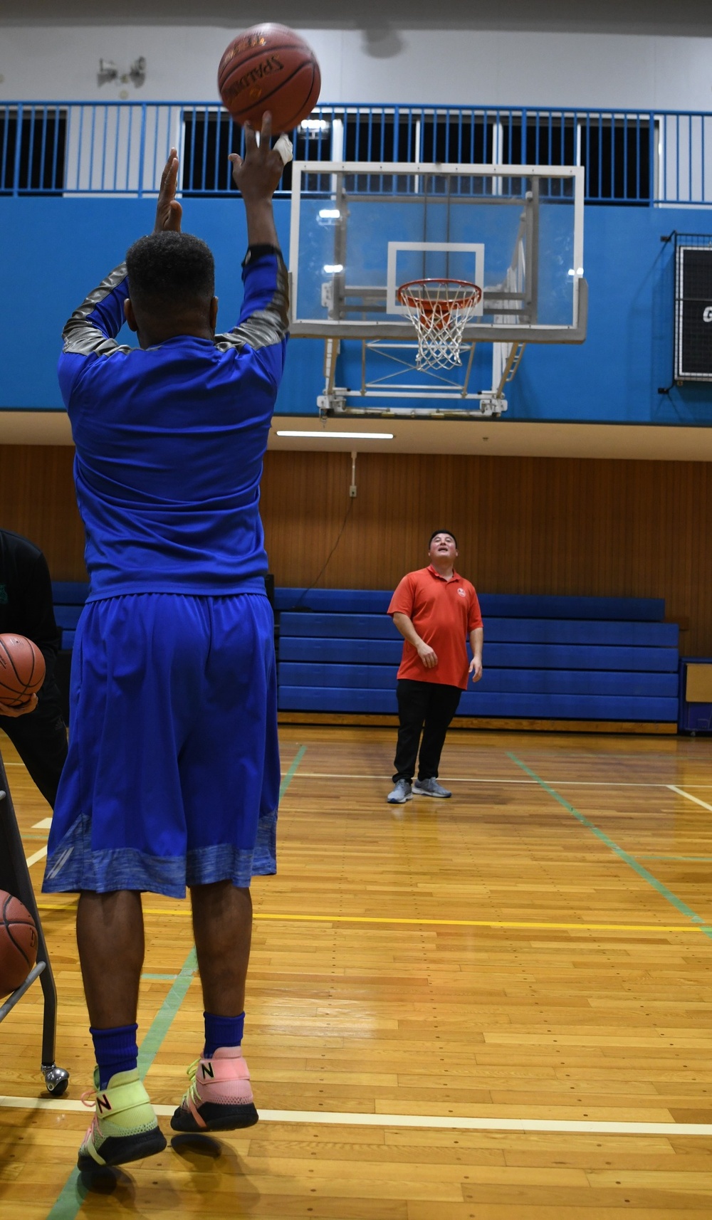 Competitors come out for intramural free throw shootout event at Camp Zama