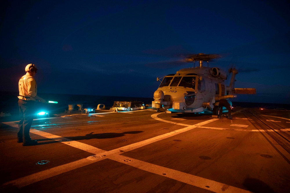 USS William P. Lawrence Flight Operations