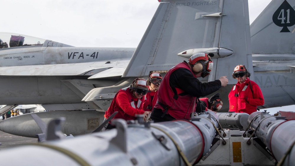 Abraham Lincoln conducts flight operations