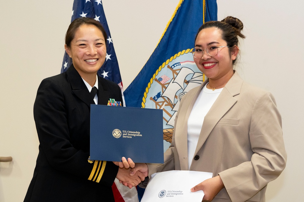Naturalization Ceremony Onboard CFAY