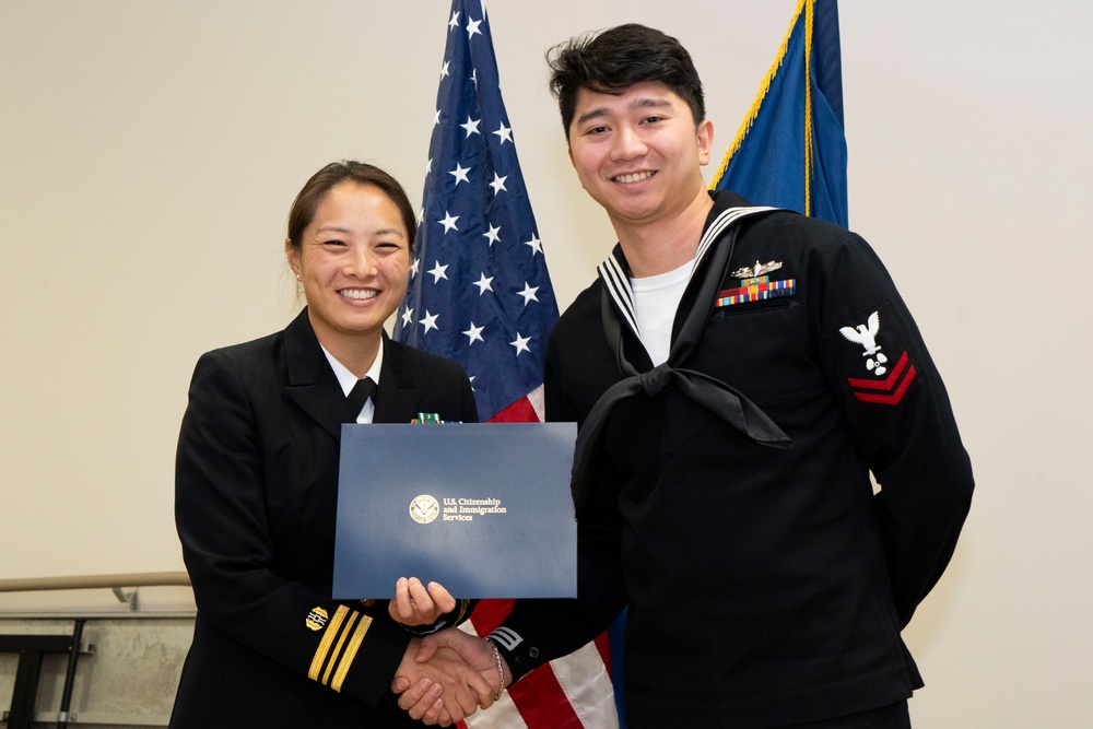 Naturalization Ceremony Onboard CFAY