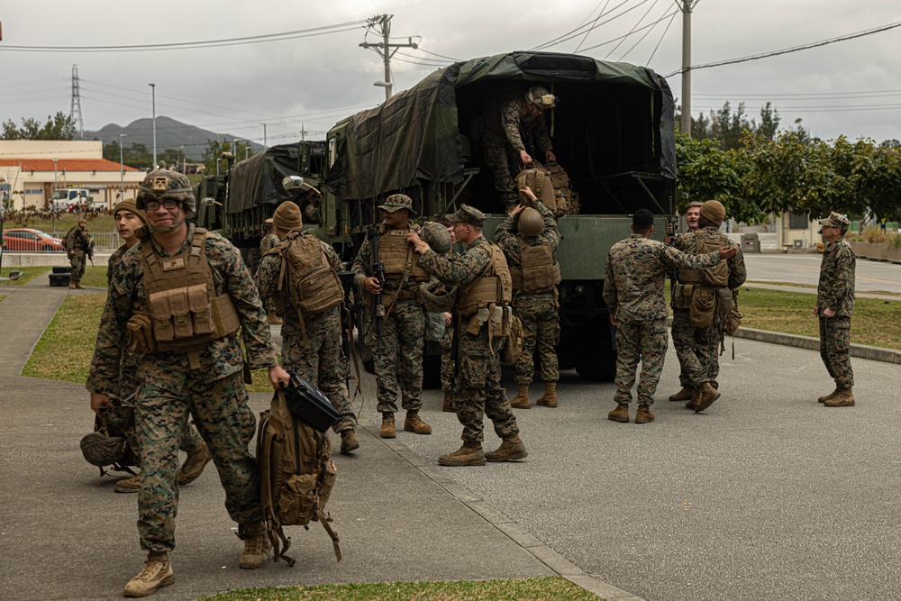 U.S. Marines with Combat Logistics Battalion 4 Conduct an ACM Drill