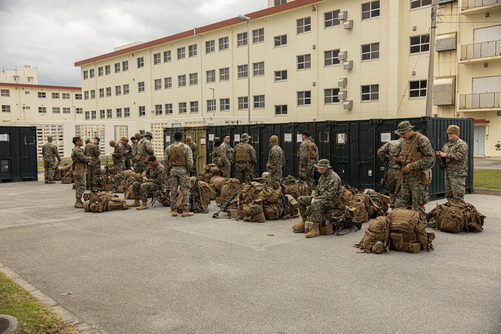 U.S. Marines with Combat Logistics Battalion 4 Conduct an ACM Drill