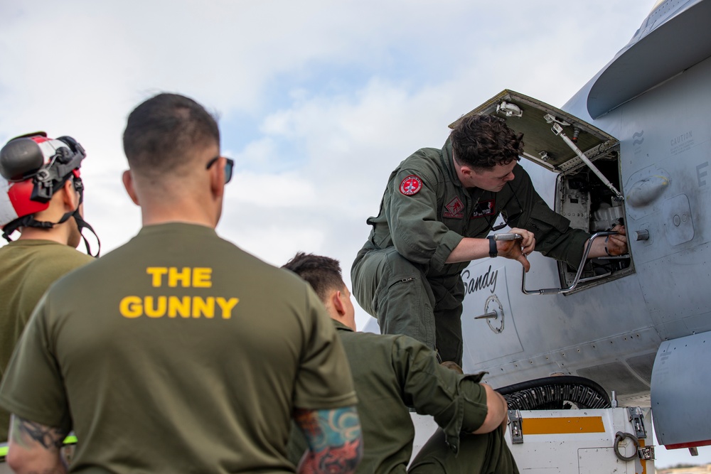 Loading up: VMFA-232 train armed in Guam