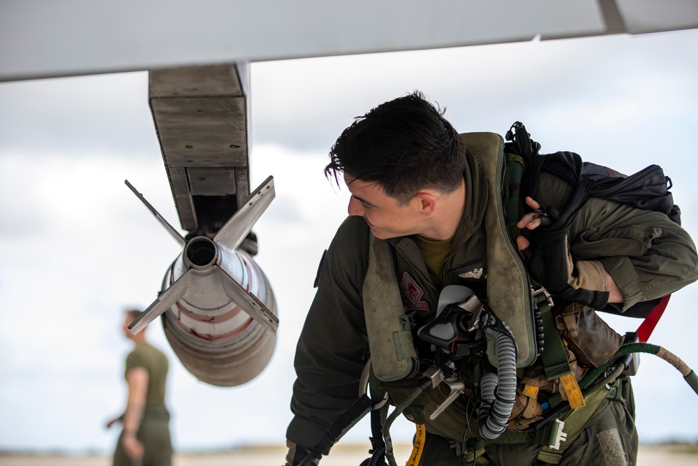 Loading up: VMFA-232 train armed in Guam