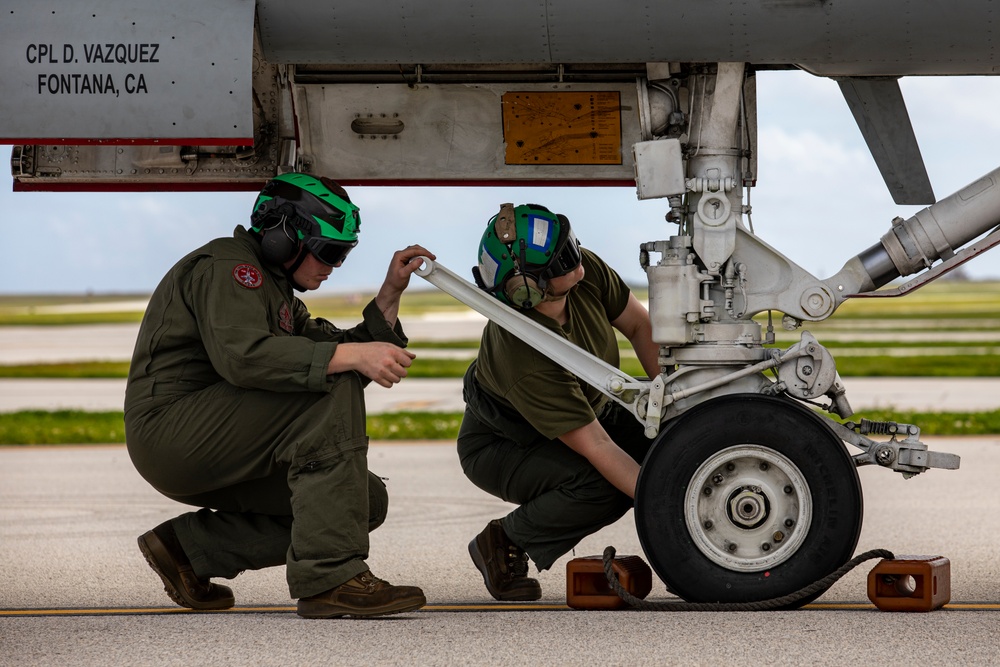 Loading up: VMFA-232 train armed in Guam