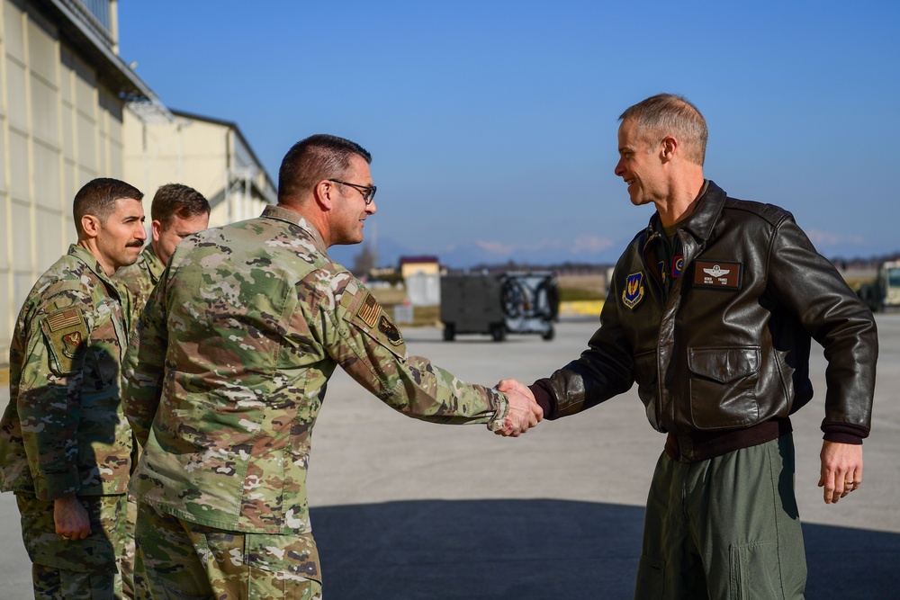 Gen. France and Third Air Force leadership visit Aviano AB