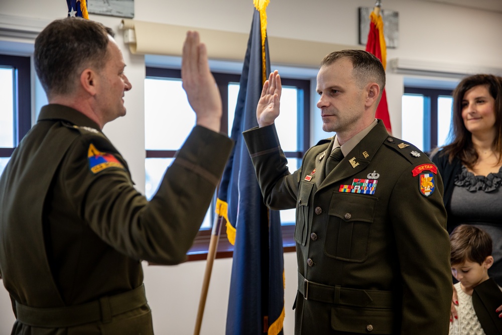 Major Edward Parry promotes to Lieutenant Colonel