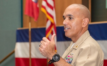CMDCM Jordan Rosado Speaks to Sailors at Kings Bay
