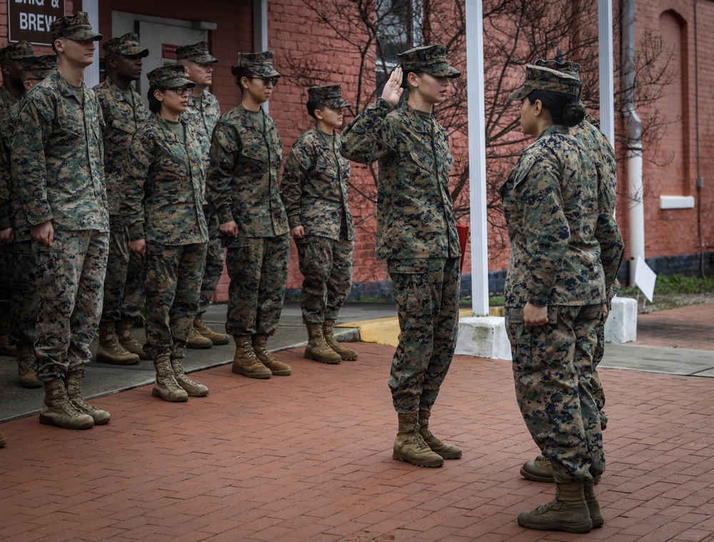 Cpl. De Oliveira Reenlistment Ceremony