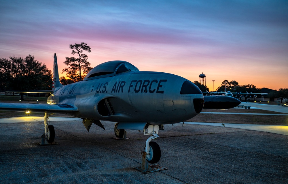 Sun rises on a cold morning at Moody AFB