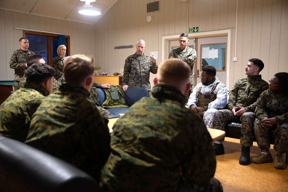 II Marine Expeditionary Force Commanding General visits the Marines of Combat Logistics Battalion 6 ahead of Nordic Response 24